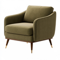 Fauteuil 85 x 82 x 83 cm textile vert olive style contemporain