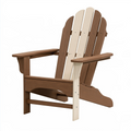 Fauteuil Adirondack 83 x 80 x 95 cm en polyéthylène marron beige pour extérieur