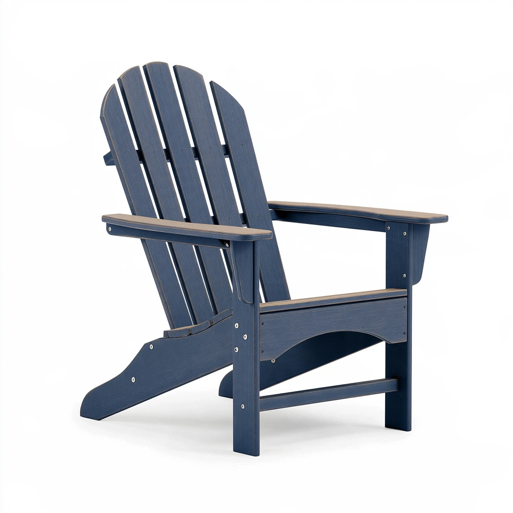 Fauteuil Adirondack 78 x 83 x 98 cm en plastique bleu pour extérieur