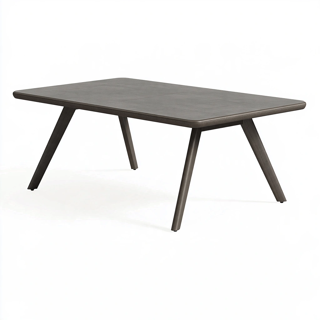Table à manger 160 x 90 x 75 cm en bois brun foncé style contemporain